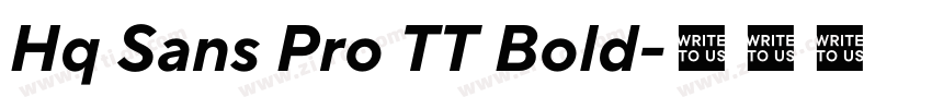 Hq Sans Pro TT Bold字体转换